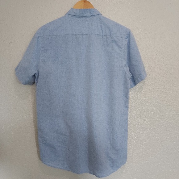 🔴3/$20 Molokai Blue Short Sleeve Button Down Size M - Picture 7 of 10